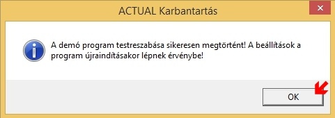 Testreszabás jóváhagyása